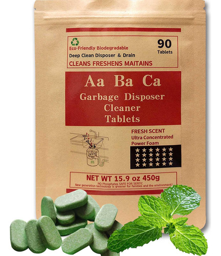 Limpiador De Basura Tabletas 90 Unidades Olor Fresco Menta