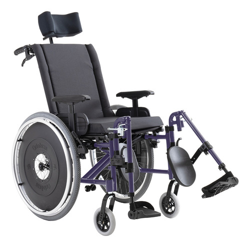 Cadeira De Rodas Avd Alumínio Avd Reclinável 44 Cm Ortobras Cor Azul