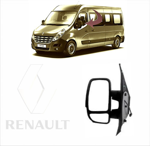 Retrovisor Renault Master 2014/... Lado Esquerdo Elétrico