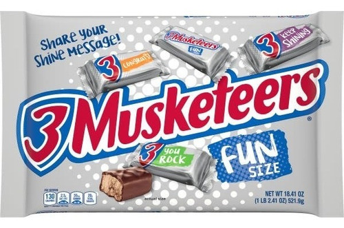 3 Musketeers Barras De Caramelo De Chocolate 521gr