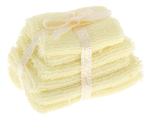 Toalla De Baño En Miniatura Para Casa De Muñecas Amarillo