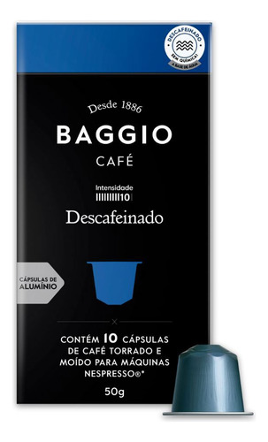 30 Cápsulas Café Baggio Descafeinado Para Nespresso