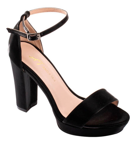 Sandalias Fiesta Angie Tan Kl-14 Negro