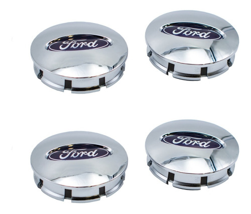 Centro Rin Ford Tapon Tapa Kit Juego 4 Piezas Emblematico