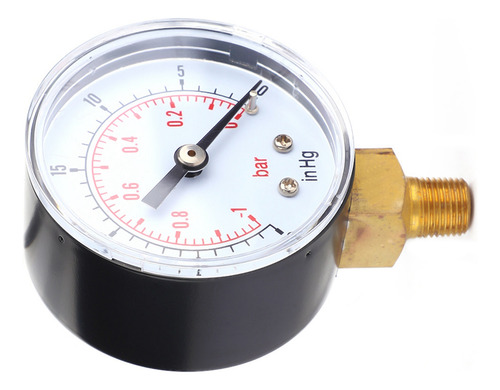 Manómetro De Vacío De Aire, -10 Bar, 30 Pulgadas Hg, 50 Mm,