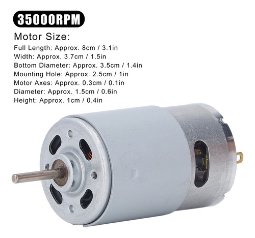 Motor De 19 Engrenagens Dc Bobina De Cobre Escovado Corpo Em
