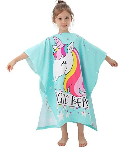 Novforth - Toalla De Bano De Unicornio Para Ninos Pequenos,