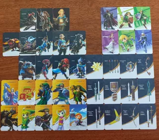 Zelda Amiibo Cards Tamaño Miniatura Pack 40 Unidades
