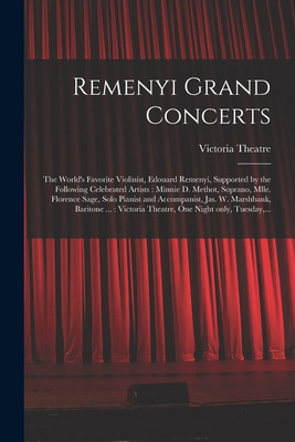 Libro Remenyi Grand Concerts [microform]: The World's Fav...