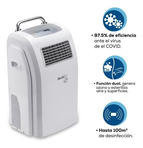 Purificador De Aire Evans 8 Etapas Con Gen O3 100m3 Color Blanco