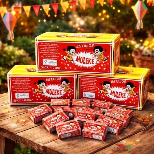 Kit com 3 Caixas de Estalinhos Biribinha Bombinha Festa (1500 unidades)
