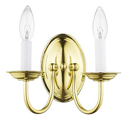Aplique De Pared Latón Pulido 2 Luces Livex Lighting
