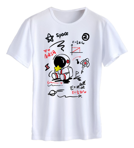 Remera Astronauta Kawaii Space Niños