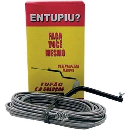 Desentupidor Aço Tufão 15 Metros Tanque Ralo Pia Bacia