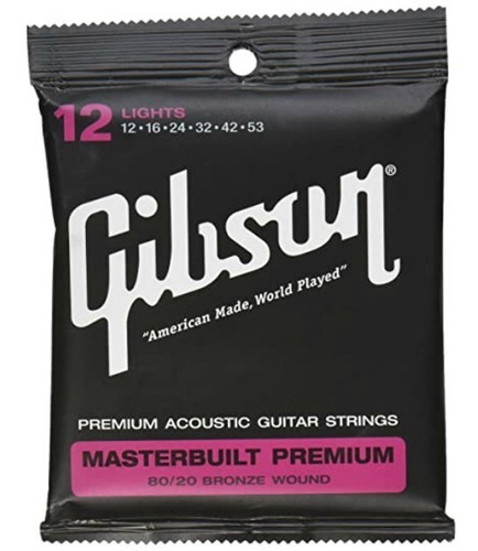 Imagen 1 de 1 de Encordadura P/guitarra E/acustic. Sag-brs12 Gibson