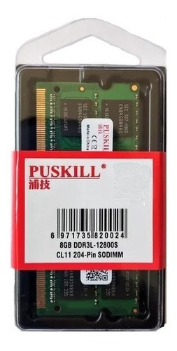 Memoria Ram Puskill Sodimm Ddr3l 8gb 1600mhz