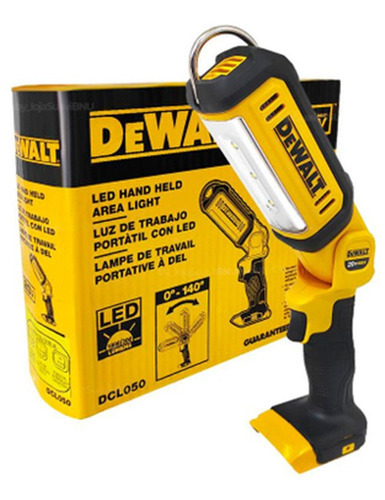 Linterna LED Dewalt Dcl050, funciona con pilas, 500 lúmenes, 20 V