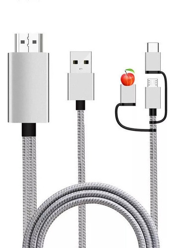 Para Mirascreen Ld29 3 En 1 Tipo-c/micro-usb A Cable Hdmi