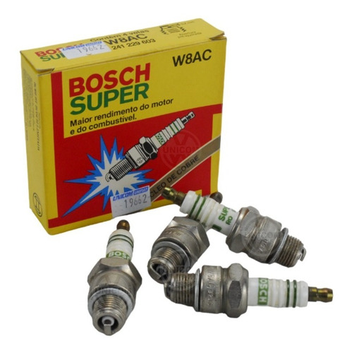 Vela Ignição Bosch Super W8ac Jg Fusca, Brasilia Mod Or