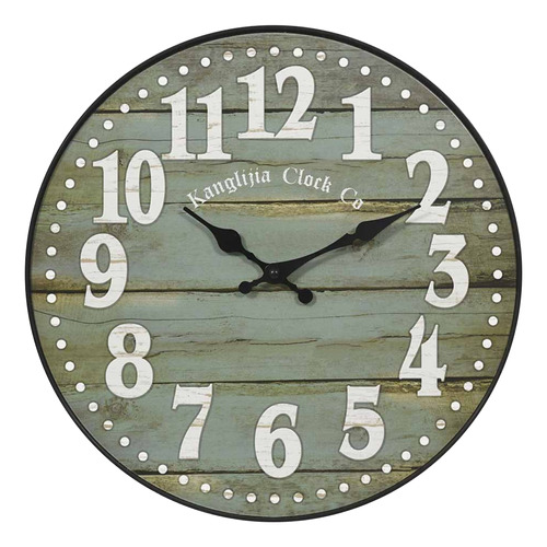 Reloj De Pared Analógico 30 Cm Turquesa Vintage