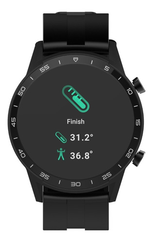 Imagen 1 de 10 de Smartwatch Digilink 1.3 Classic Round Te Negro 027t