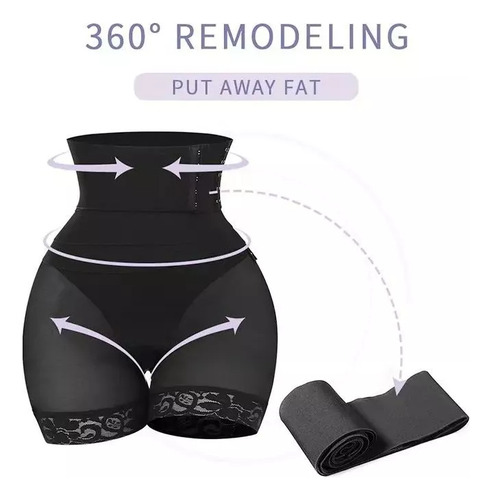 Faja Pantalón Modelador Abdomen Cintura Faja 360° Negro M