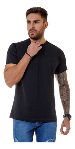 Camisa Básica Masculina Algodão Slim Fit Blusa Premium