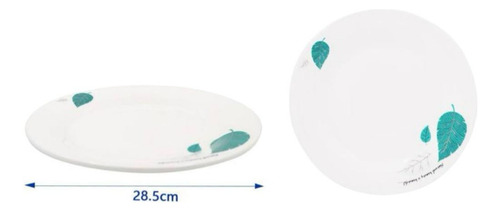 Plato Plano Diseño Hoja 28,5cm