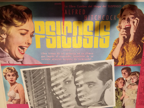 Cartel Psicosis De Alfred Hitchcock - Formato Póster (Usado)