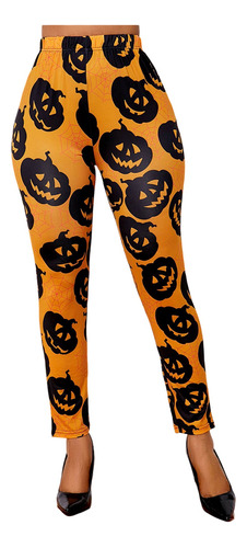 Pantalones Ajustados De Halloween Para Mujer Con Estampado D