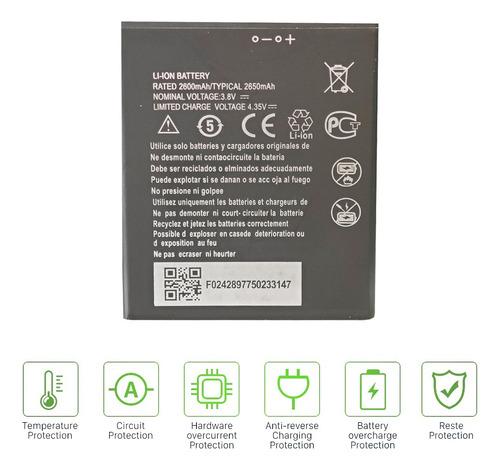 Batería Para Zte A3 2020 Zte Blade L210 Zte A5 2019 Zte A530
