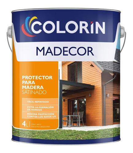 Madecor Satinado Protector/antihongos X 4 Lts- Color Caoba
