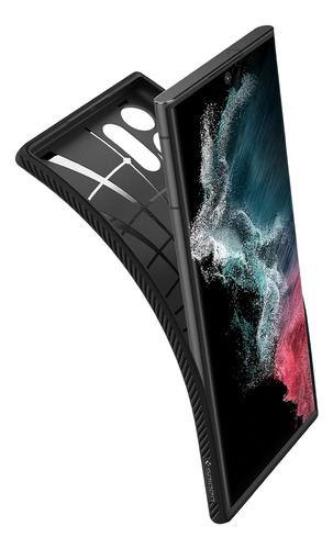 Spigen Funda Liquid Air Compatible con Galaxy S22 Ultra - Negro Mate