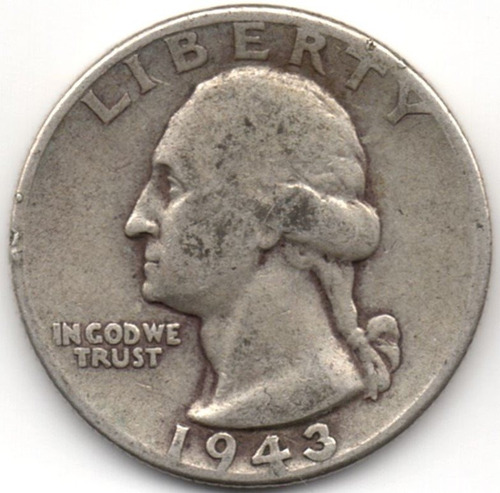 Estados Unidos 1 Cuarto De Dólar 1943 Plata