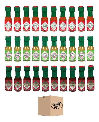 Mini Botellas De Salsa Picante Tabasco, Paquete De 30, 3 Sab