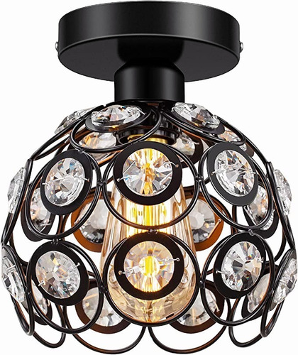 Lámpara Colgante Lámpara De Techo Cristal Metal Moderna