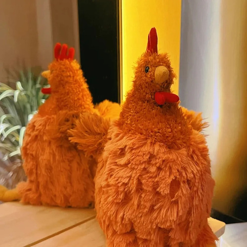 3pcs Pollo Suave Y Lindo, Juguete De Peluche Realista 23cm
