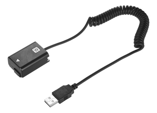 Imagem 4 de 9 de Andoer 5v Usb Np-fw50 Dummy Bateria Pack Adaptador De Acopla