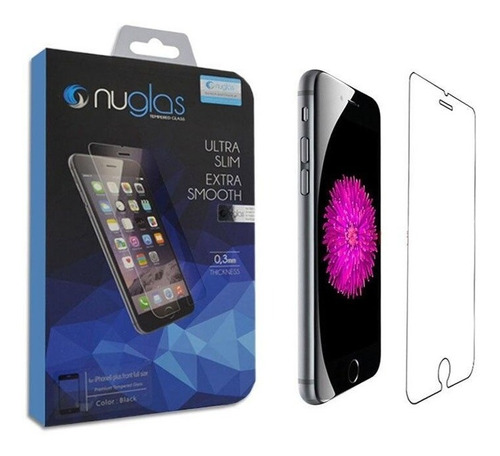 Mica Vidrio Templado Para iPhone 6plus/7 Plus/8 Plus Nuglas