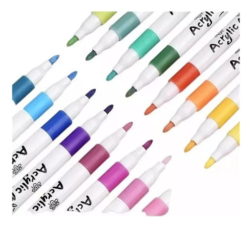 Lápices Acrílicos Marcadores 36 Colores Acrylic Marker