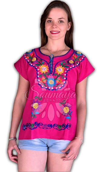Blusas Bordadas A Mano Artesanales Manta fresca