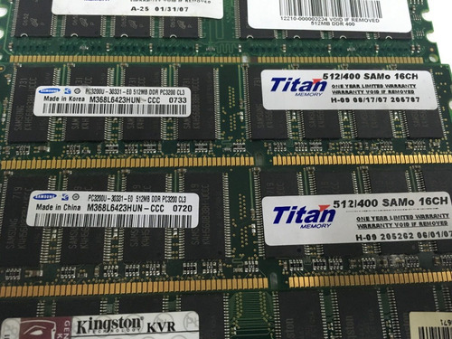 Memoria 512 Ddr 400 Pc3200 - Kingston Samsung Titan