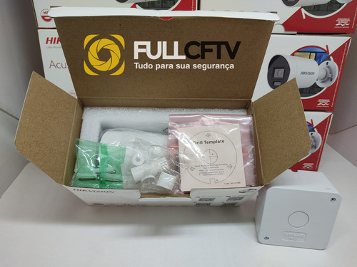 Câmera Bullet Acusense Ip Hikvision 4mpx Áudio E Slot Cartao
