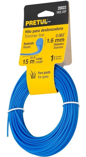 Nylon P/desbrozadora 1.6mm X 15m Hide-65p Pretul