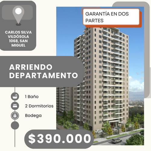 Arriendo Depto. Carlos Silva Vildosola - San Miguel 2h1b