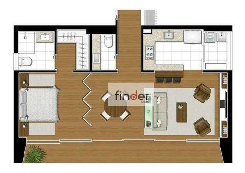 Imagem 27 de 30 de Edifício Triplo - Rua Nova Cidade, 147, Vila Olímpia. Apartamento À Venda, 95 M², 1 Suíte, Lazer E 2 Vagas. Loft Com Vista Para A Avenida Faria Lima - Ap13346