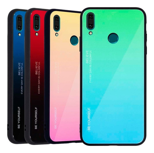 Funda Huawei P Smart Y6 Y7 Y9 2019 Cristal Case Aurora Lujo