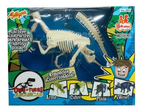Esqueleto Dinosaurio Fósil Didáctico Articulado Mi Alegría