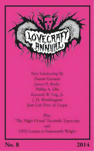 Lovecraft Annual No. 8 (2014), De Joshi, S.t.. Editorial Hippocampus Pr, Tapa Blanda En Inglés