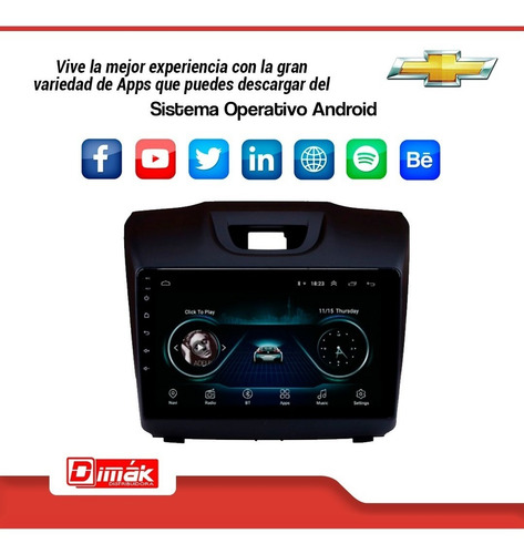 Imagen 3 de 8 de Radio Android Chevrolet Dmax 2012/19